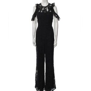 Alexis Crew‎ Neck Lace Jumpsuit Womens Small Black